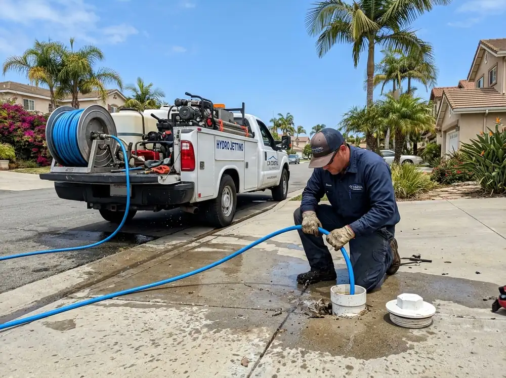 Hydro Jetting Services in Carlsbad CA - Professional high-pressure sewer pipe scouring