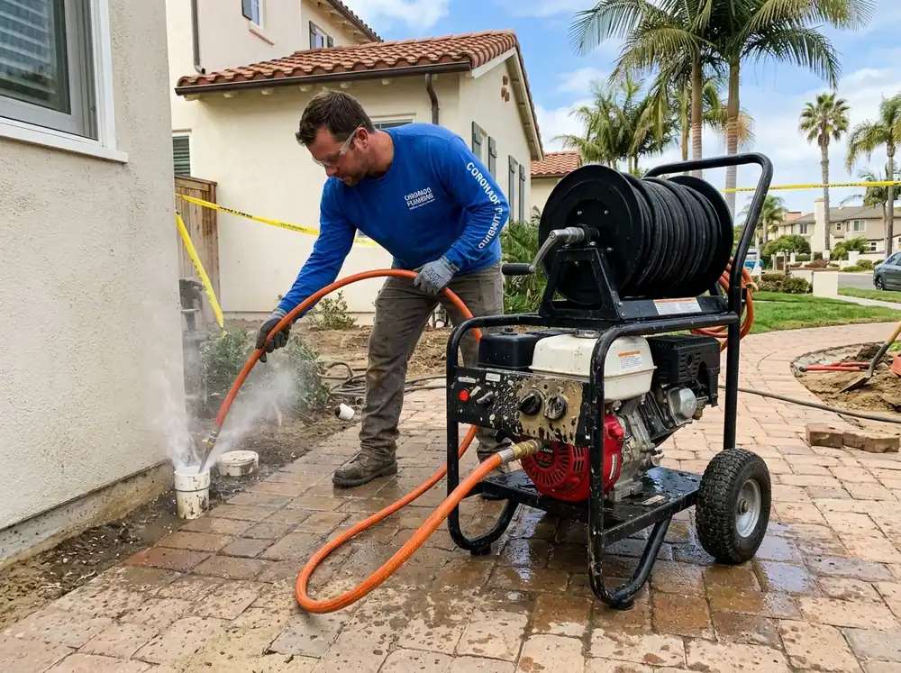 Hydro Jetting Services in Coronado CA - Professional high-pressure sewer pipe scouring