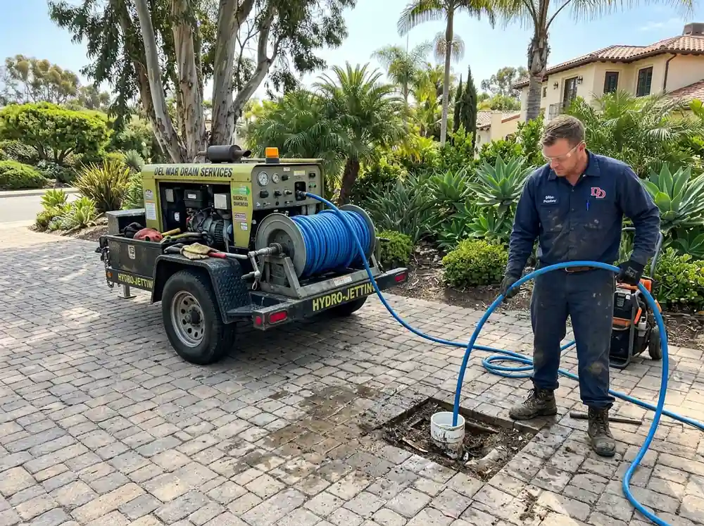 Hydro Jetting Services in Del Mar CA - Professional high-pressure sewer pipe scouring