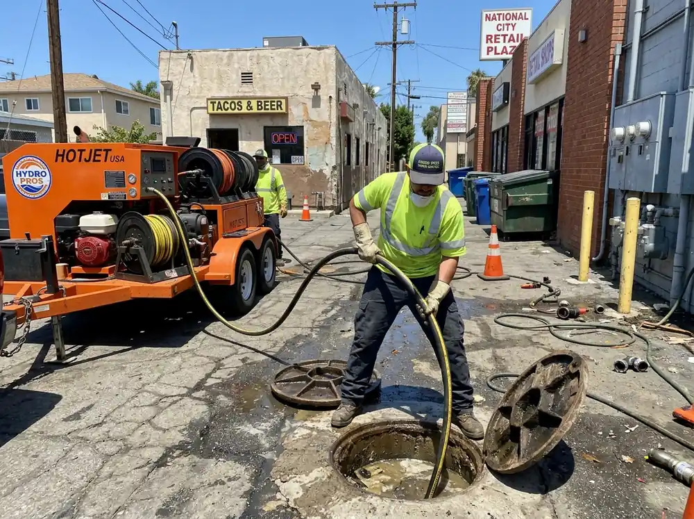 Hydro Jetting Services in National City CA - Professional high-pressure sewer pipe scouring