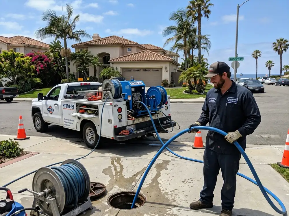 Hydro Jetting Services in Oceanside CA - Professional high-pressure sewer pipe scouring