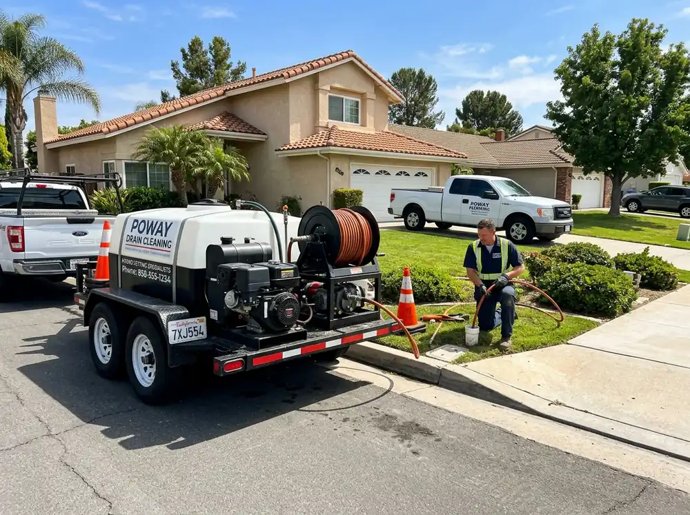 Hydro Jetting Services in Poway CA - Professional high-pressure sewer pipe scouring
