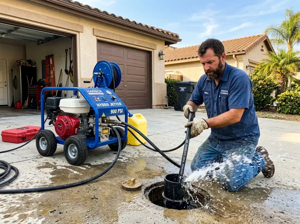 Hydro Jetting Services in San Marcos CA - Professional high-pressure sewer pipe scouring