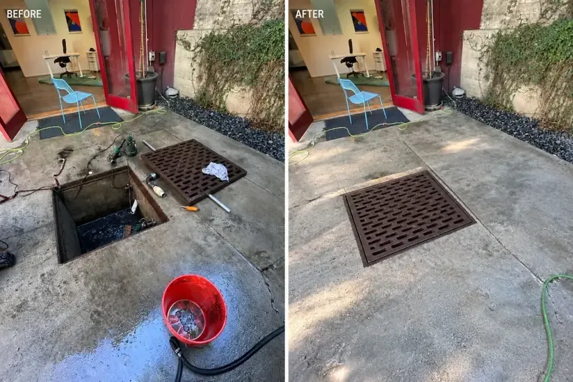 Hydro Jetting Services in Torrey Pines CA - Professional sewer drain cleaning technician clearing pipe blockages with high pressure water jetter